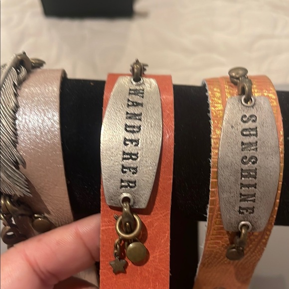 Leather Bracelet Set with Charms - Picture 4 of 6